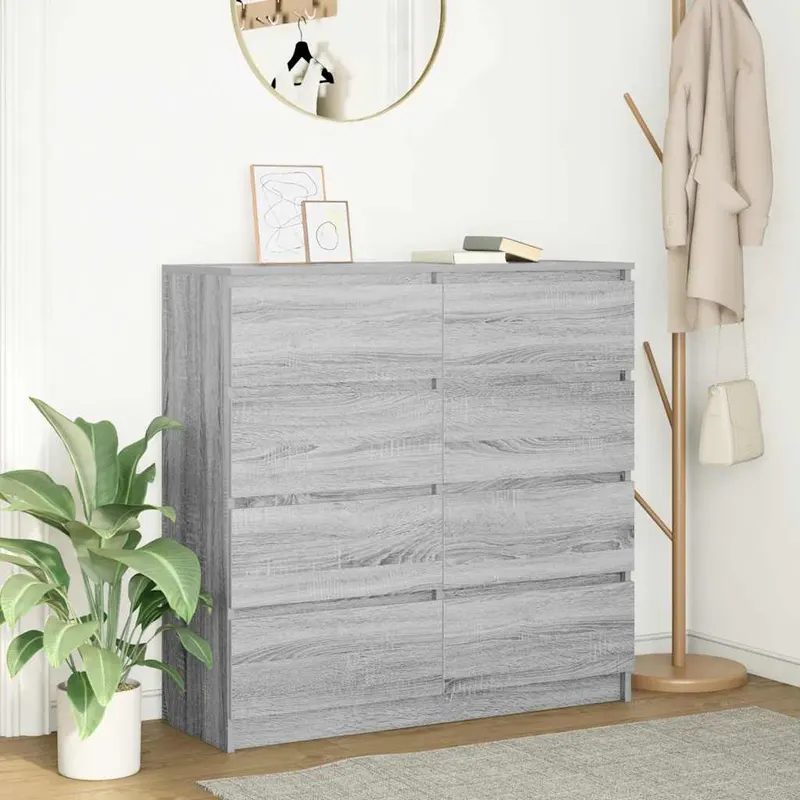 bufeta gri sonoma 100x35x99 cm lemn prelucrat