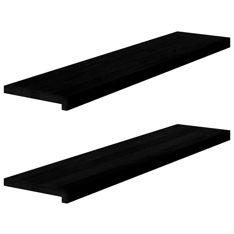 glafuri 2 buc maro inchis 110x25x2 cm lemn masiv de stejar