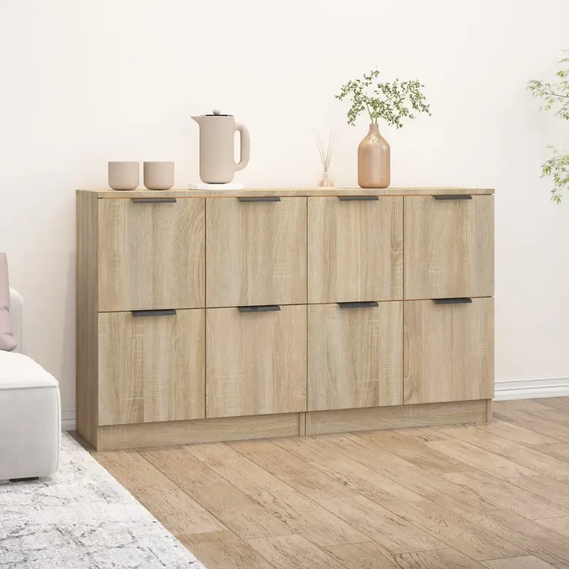 servante, 2 piese, stejar sonoma, 60x30x70 cm, lemn prelucrat