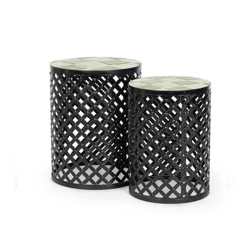 Set 2 masute de cafea LOIRE Ø30/35 x 41/45 CM