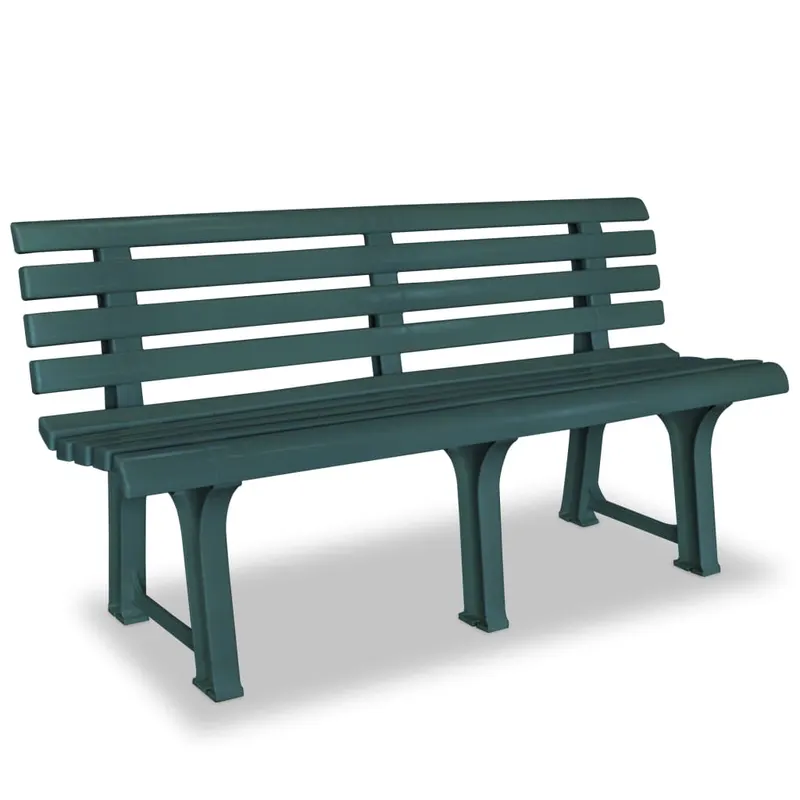 banca de gradina, verde, 145,5 cm, plastic