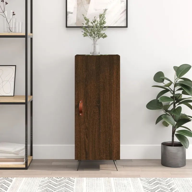 servanta, stejar maro, 34,5x34x90 cm, lemn compozit