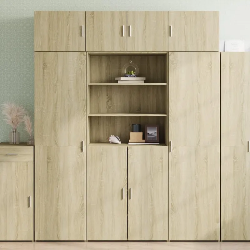 dulap inalt, stejar sonoma, 80x42,5x185 cm, lemn prelucrat