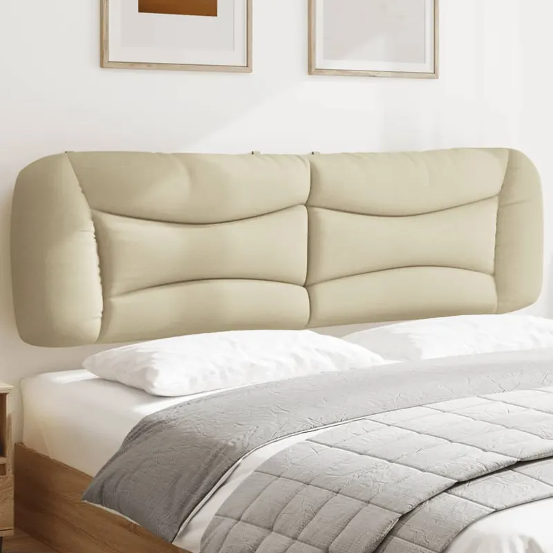 perna pentru tablie de pat, crem, 180 cm, material textil