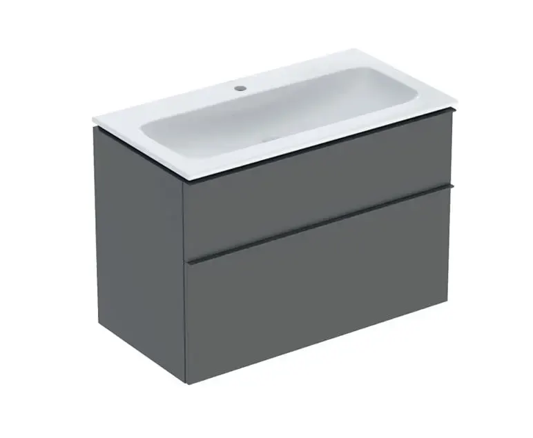 Mobilier baie cu lavoar 90x48 cm, lava mat, 2 sertare, Geberit iCon