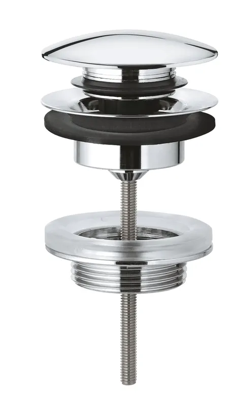 Evacuare push to open Grohe 65807000, 64 mm, 70 mm, 35 diametru, 1 1 4 diametru montaj, universal, Crom