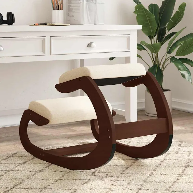 scaun de genunchi, crem, 55x84x55 cm placaj de mesteacan