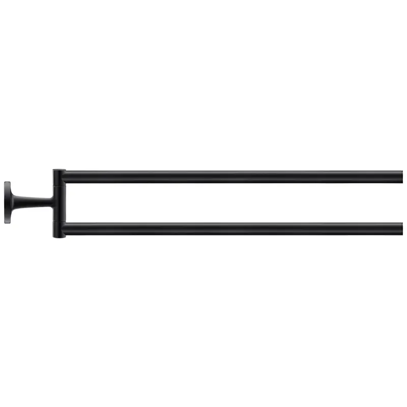 Bara prosop Duravit 0099414600, Starck T, tip instalare pe perete, numar orificii instalare 2, negru