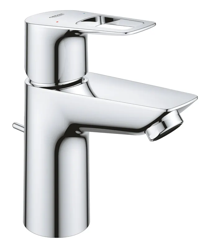 Baterie lavoar Grohe 23877001, Bauloop, tip comanda monocomanda, tip instalare pe lavoar, marime s, crom