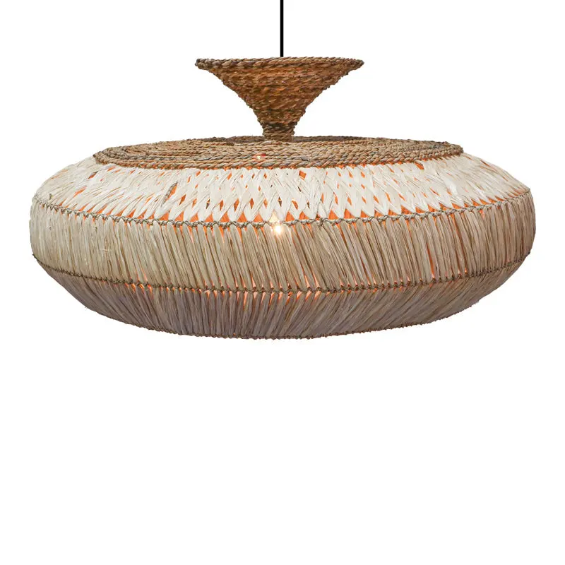 Lustra Lafrene din fibre eco, Natural, 90x90x43 cm - Natur
