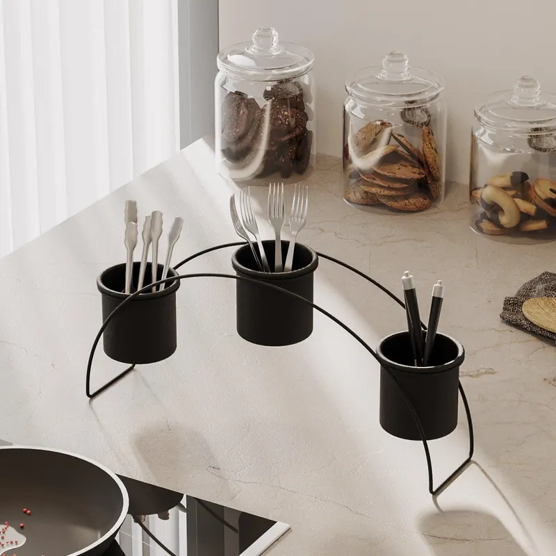 Accesoriu metalic decorativ Decorative Metal Accessory Vintage 4, Negru, 9 cm - Negru