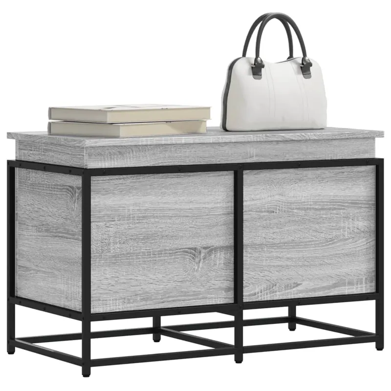 cutie depozitare gri sonoma 80x40x51,5 cm lemn prelucrat