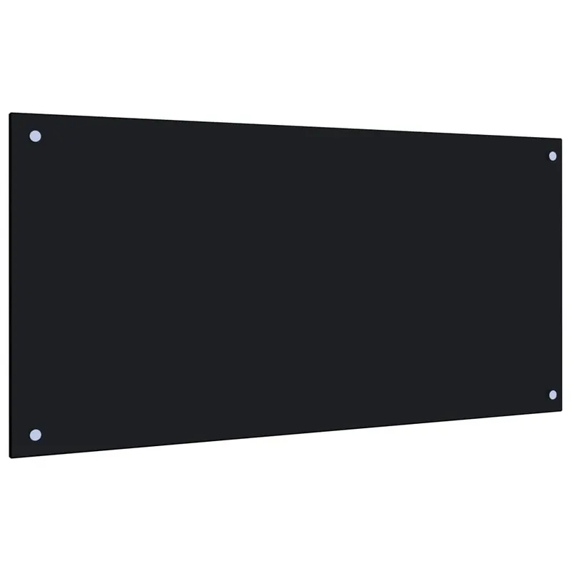 panou antistropi de bucatarie negru 100x50 cm sticla securizata