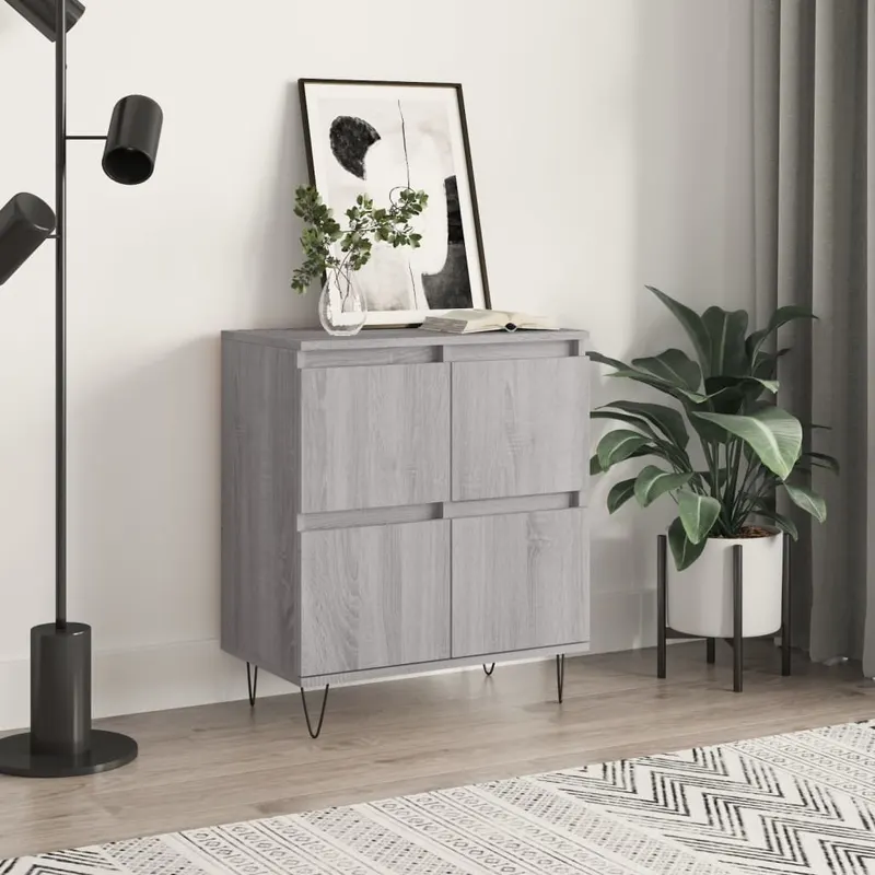 servanta, sonoma gri, 60x35x70 cm, lemn prelucrat