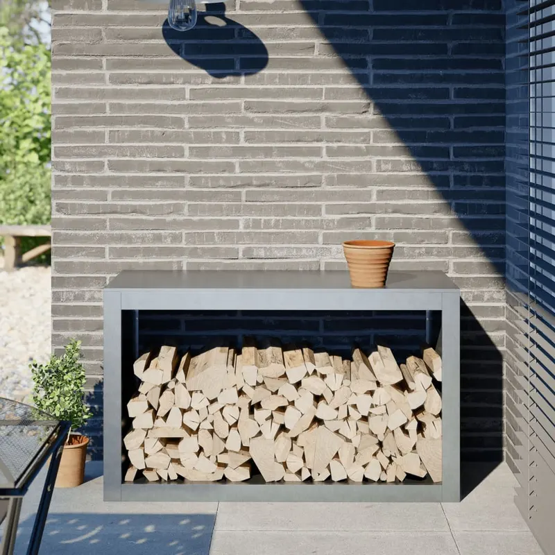 suport pentru lemne de foc, 100x40x60 cm, otel inoxidabil