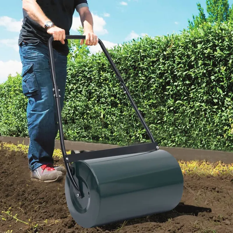 tavalug de gazon, verde si negru, 63 cm, 50 l