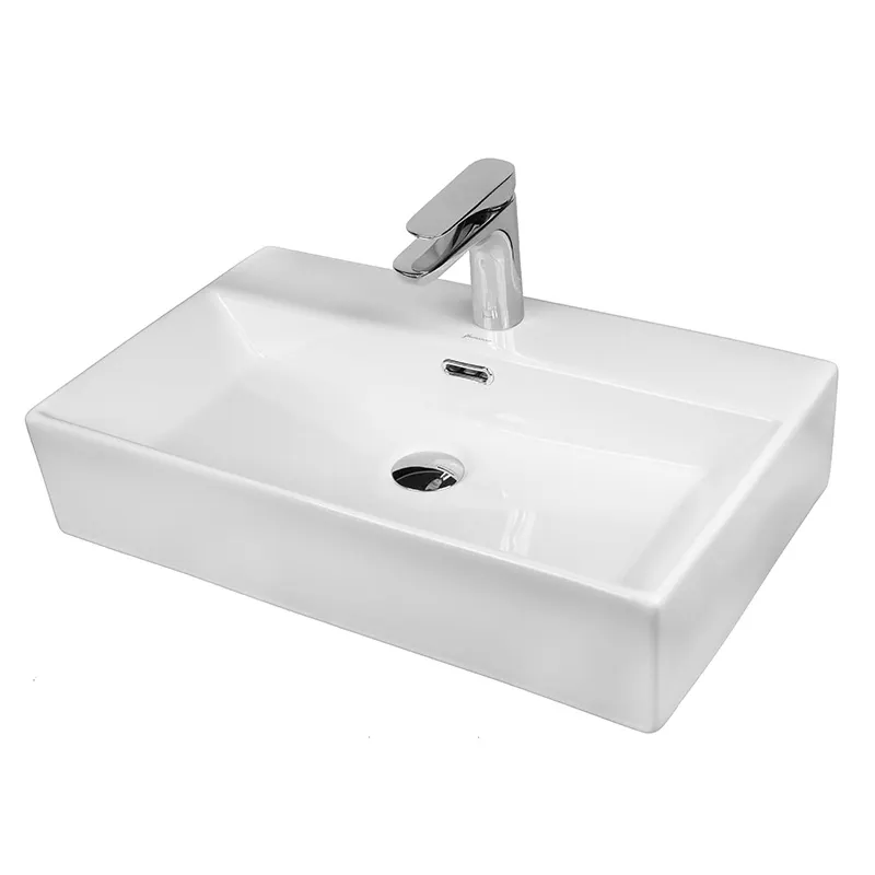 Lavoar pe blat Fluminia Pluto-60, 35 cm, dreptunghiular, alb