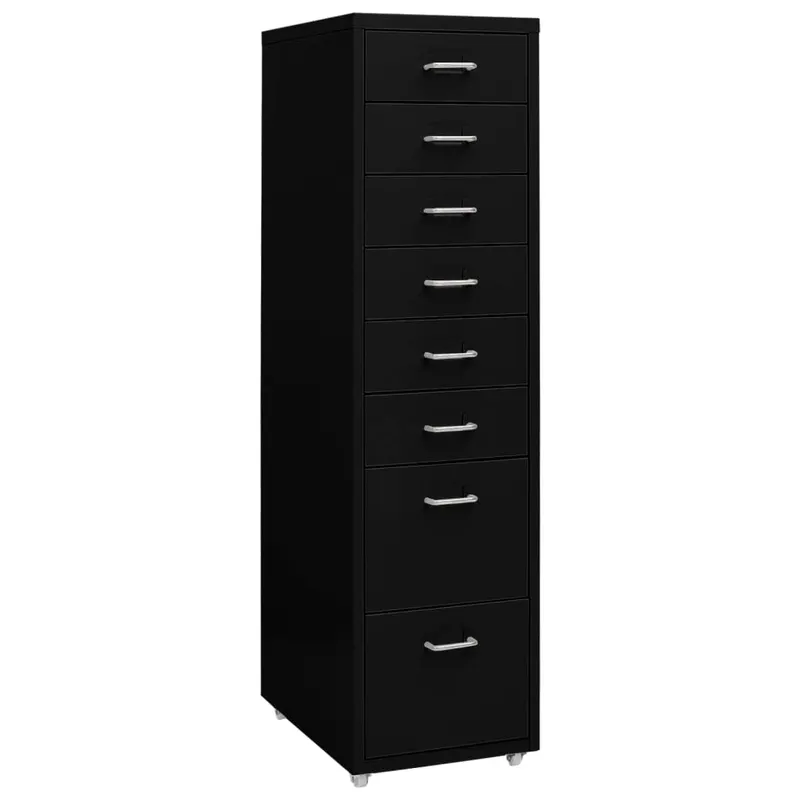 fiset mobil, negru, 28x41x109 cm, metal