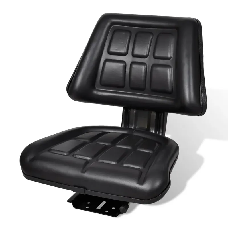 scaun de tractor cu spatar, negru