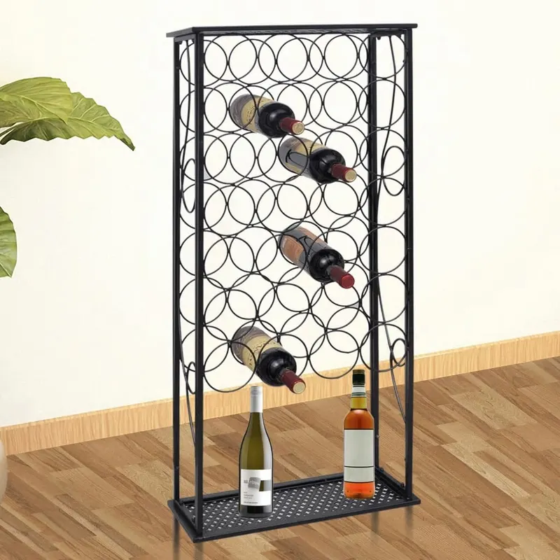 suport sticle de vin pentru 28 de sticle, metal