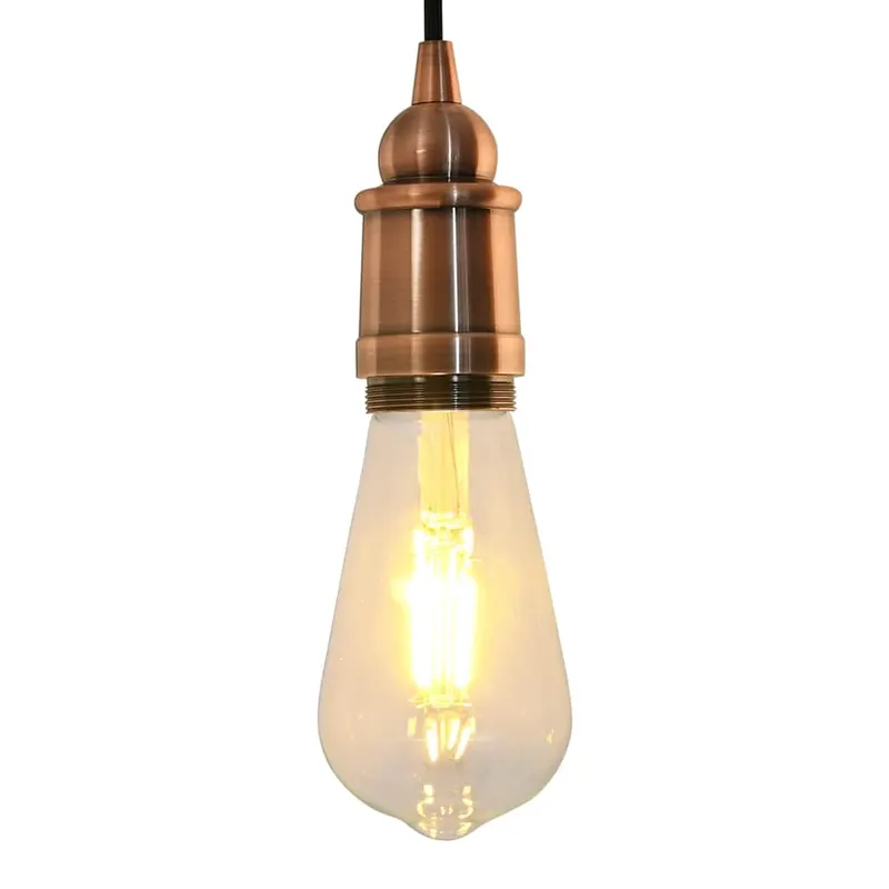 suporturi de lampa 2 buc rosu bronz e27