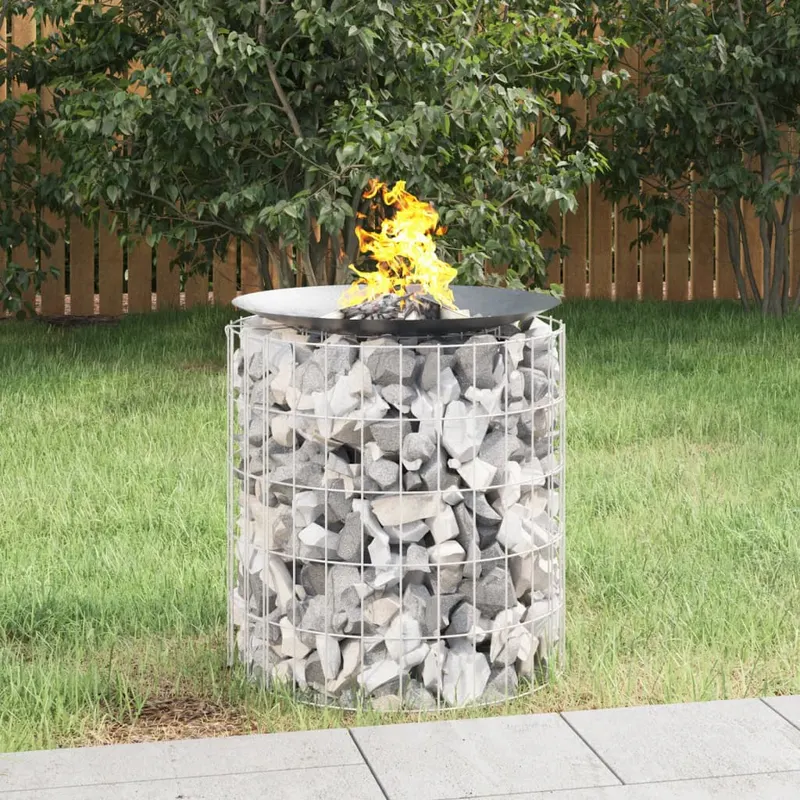 vatra de foc din gabion Ø 50 cm fier galvanizat