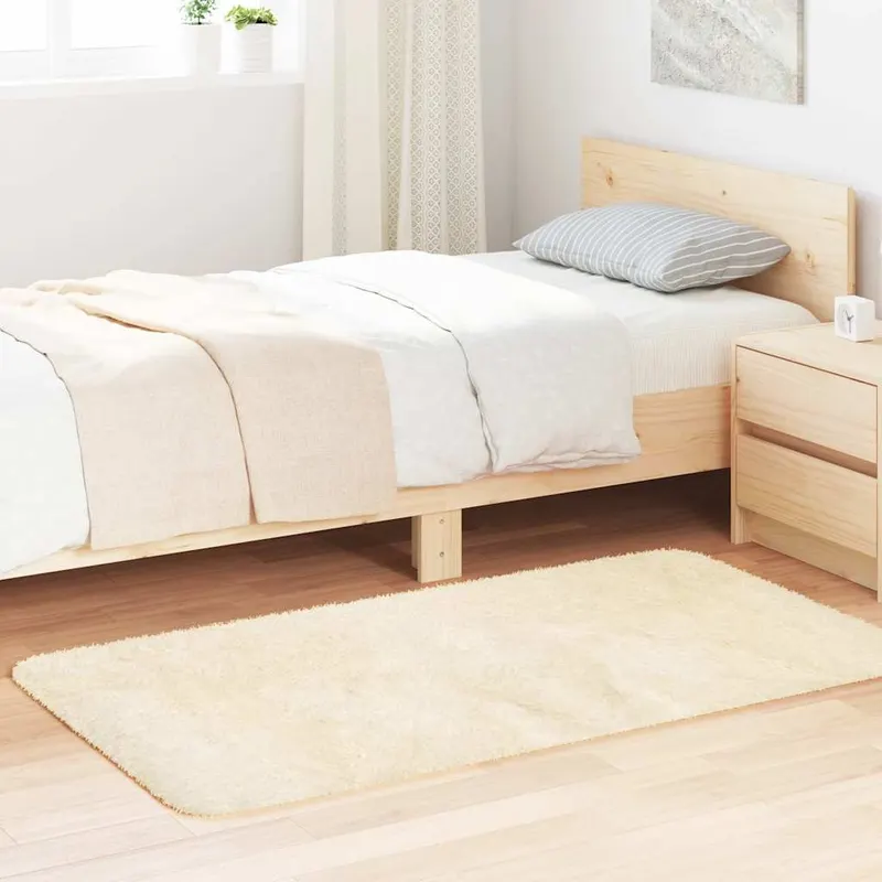 covor shaggy crem 80x150 cm poliester