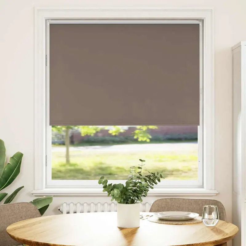 Jaluza cu role opace cafea 90x150 cm latime tesatura 85,7 cm