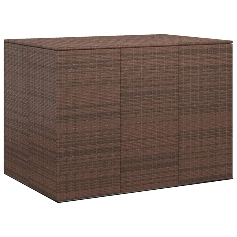 lada gradina pentru perne, maro, 145x100x103 cm, ratan pe