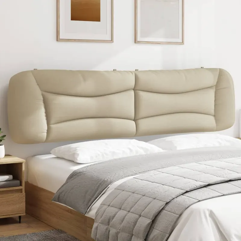 perna pentru tablie de pat, crem, 200 cm, material textil
