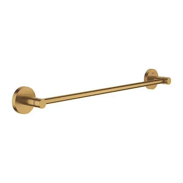 Bara prosop Grohe 40688GN1, Suport prosop Essentials, tip instalare pe perete, numar orificii instalare 2, auriu
