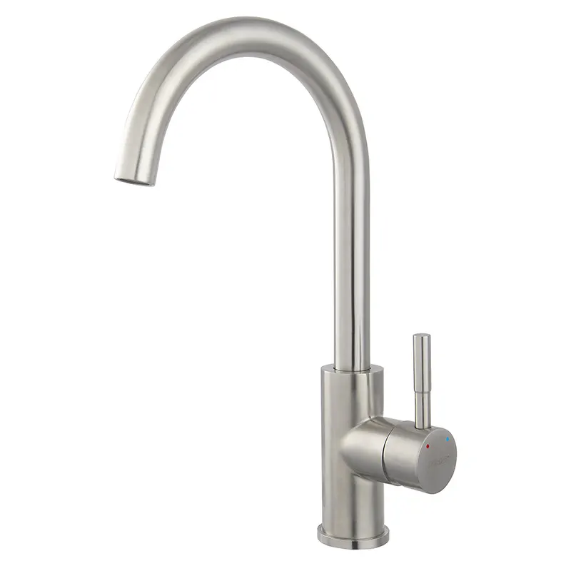 Baterie de bucatarie, Ferro, Camira, cu pipa inalta, inox