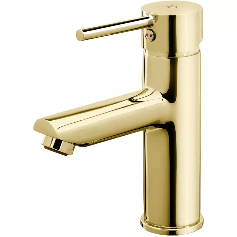 Baterie lavoar Fdesign Flusso, M, 167 mm, ventil, lucios, auriu, FD1-FLS-2-55