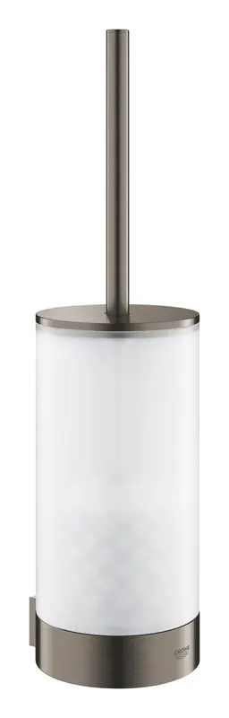 Set perie WC Grohe 41076AL0, Selection, pe perete, sticla metal, mat, grafit