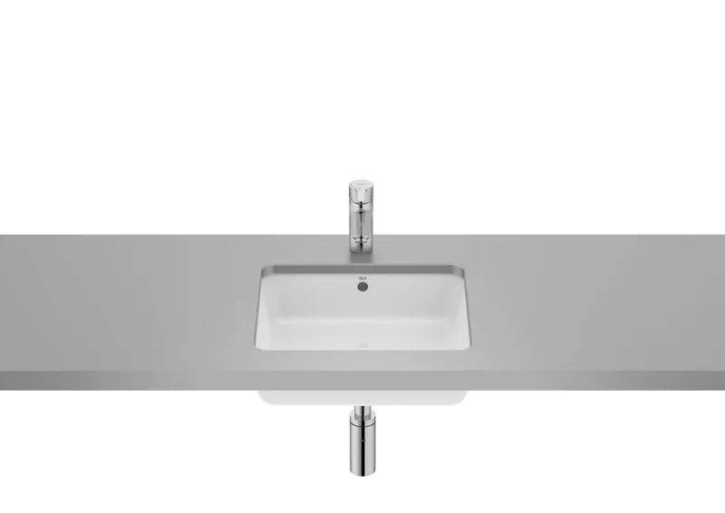 Lavoar Roca A3270YE000, 400 mm, 350 mm, 160 mm, 1 cuve, suprafata antiaderent, sub blat, fara nr orificii baterie, Alb