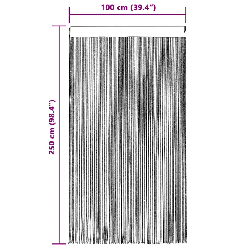Draperii cu franjuri, 2 buc., 100 x 250 cm, bej