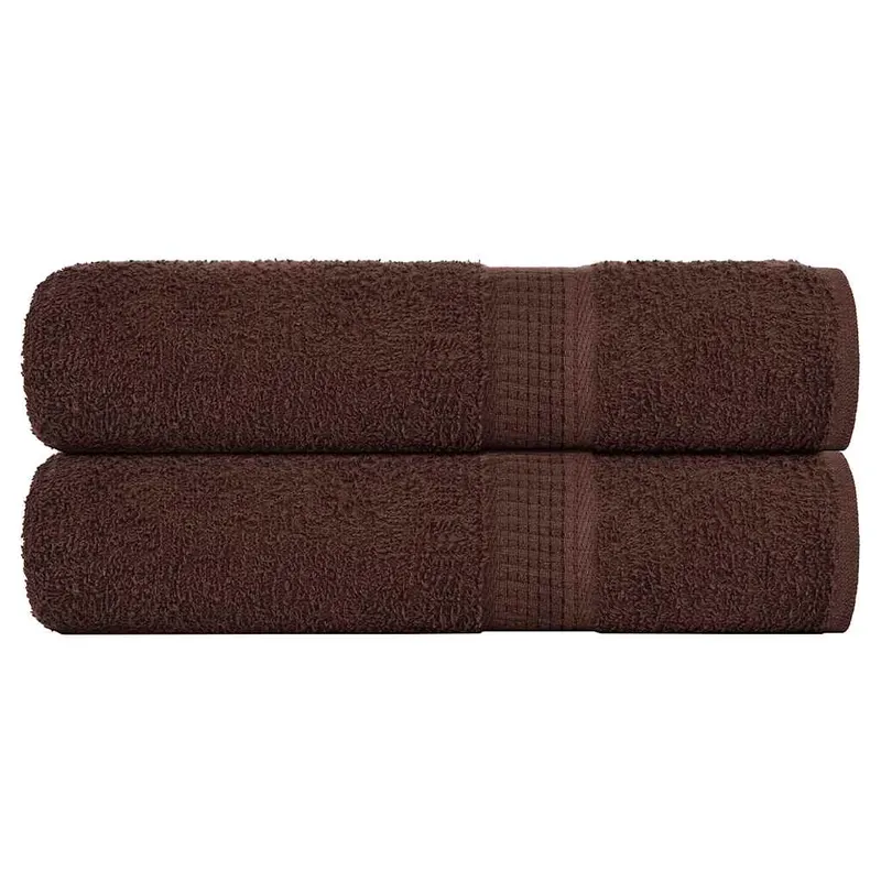 Prosoape de maini, frogn, 2 buc., maro, 50x100 cm, 360 g/m2