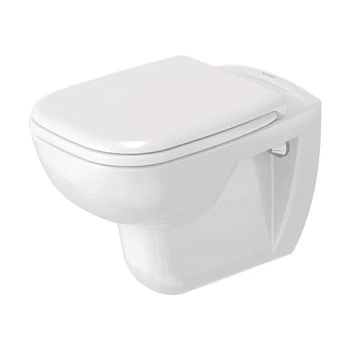Set vas WC Duravit 45351900A1, D-Code, montaj suspendat, tip clatire jet de apa, tip evacuare orizontala, alb
