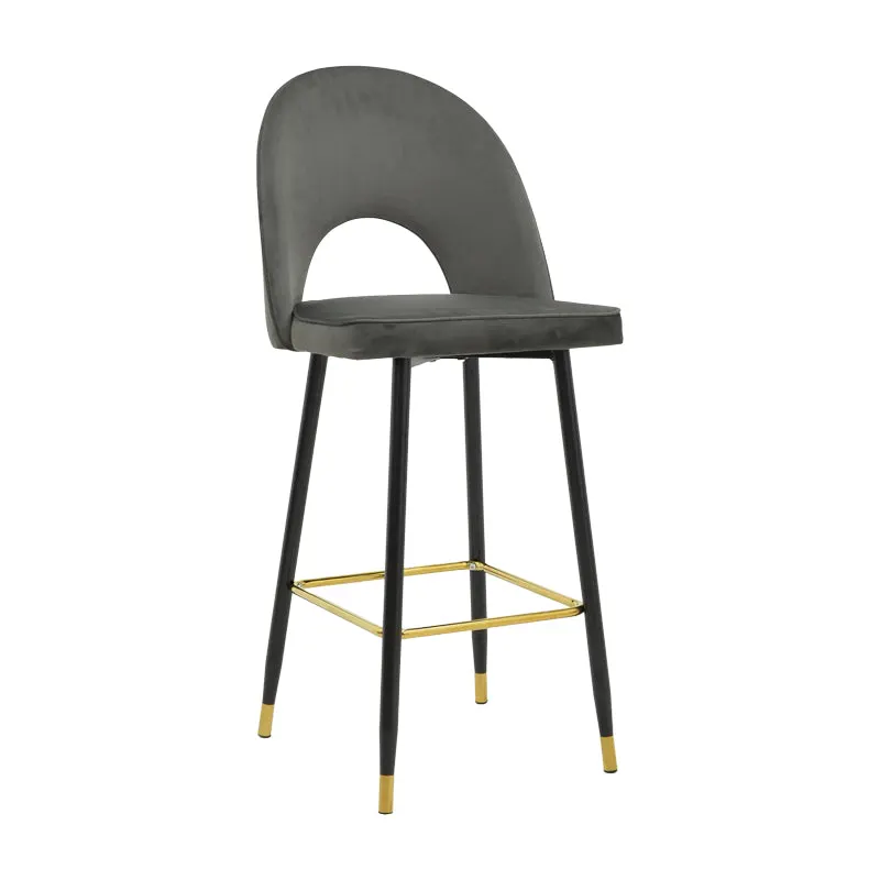 Scaun de bar Medium height bar, 48x50x107 cm - Antracit-Negru-Auriu