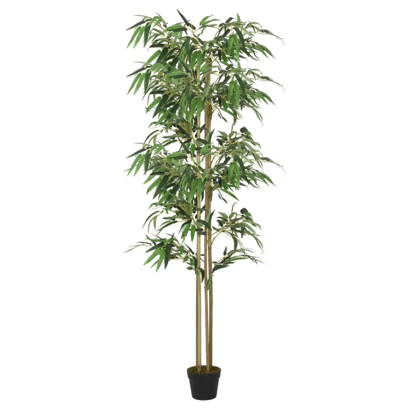 arbore din bambus artificial 1216 de frunze 180 cm verde