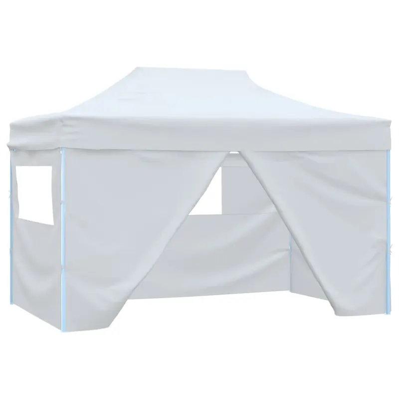 cort de petrecere pliabil cu 4 pereti, alb, 3 x 4 m, otel