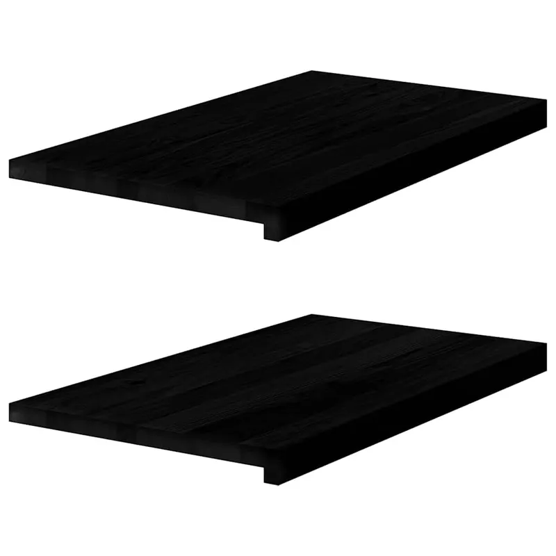 glafuri 2 buc maro inchis 70x40x2 cm lemn masiv de stejar