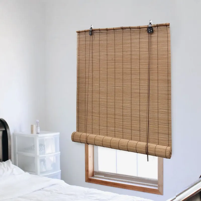 jaluzea tip rulou, maro, 150 x 160 cm, bambus