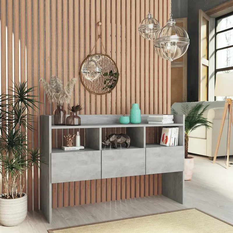 servanta, gri beton, 105x30x70 cm, pal