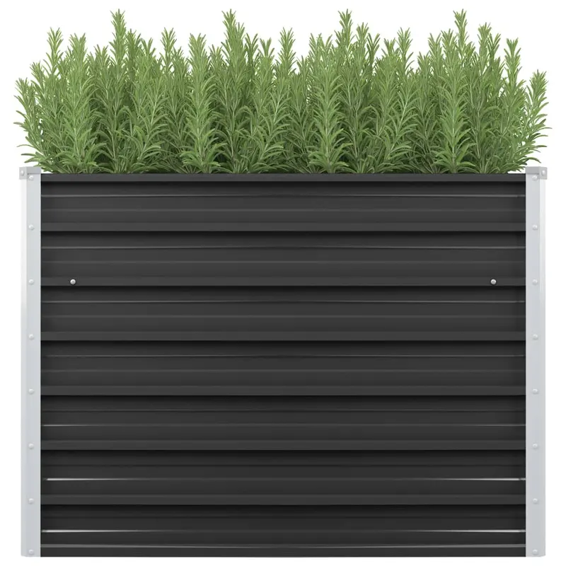 strat inaltat de gradina antracit 100x40x77 cm otel galvanizat
