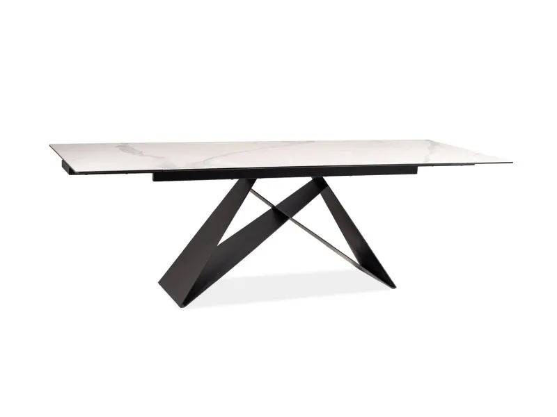 Masa extensibila CAMPAS CERAMIC STATUARIO VENATO 160(240) x 90 CM - Alb