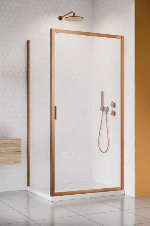 Perete lateral fix de dus Radaway Alienta S1 80x190 cm, cupru periat, sticla 5 mm