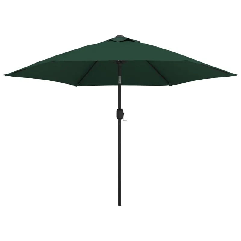 Umbrela de soare cu stalp din otel 3 m, verde
