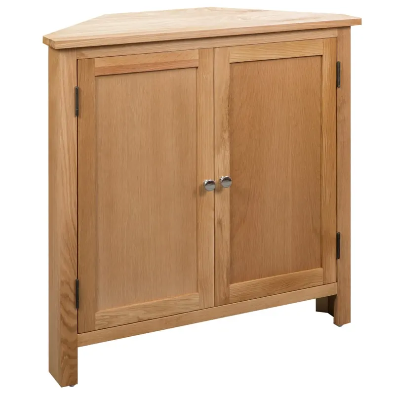 dulap de colt, 80 x 33,5 x 78 cm, lemn masiv de stejar