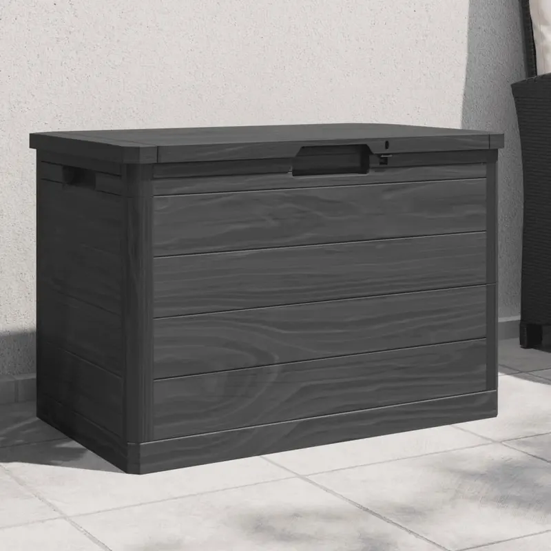 cutie de perne exterior antracit 77,5x44,5x53 cm polipropilena